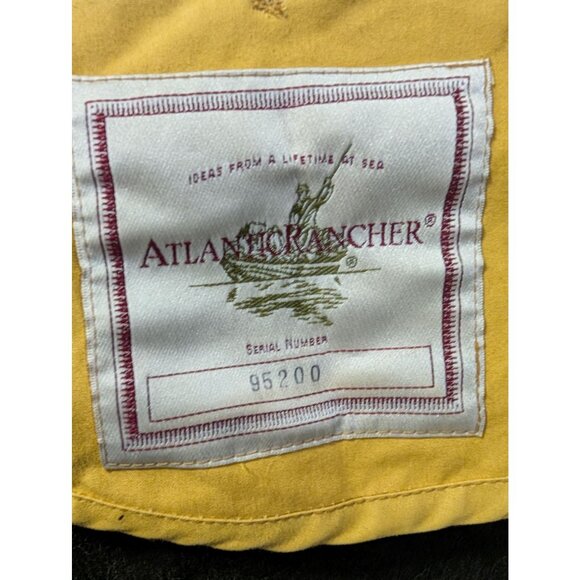 Atlantic Rancher Green Yellow Reversible Jacket Hood Corduroy Collar Mens Size L - Picture 8 of 13